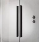 Zuhanykabin, Radaway Furo Black KDJ szögletes fekete zuhanykabin 150x75 átlátszó balos