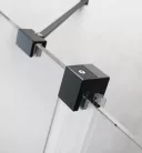 Zuhanykabin, Radaway Furo Black KDJ szögletes fekete zuhanykabin 150x75 átlátszó jobbos