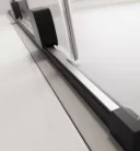 Zuhanykabin, Radaway Furo Black KDD szögletes fekete zuhanykabin 80x120 átlátszó