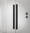 Zuhanykabin, Radaway Furo Black KDD szögletes fekete zuhanykabin 80x120 átlátszó