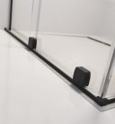 Zuhanykabin, Radaway Furo Black KDD szögletes fekete zuhanykabin 100x80 átlátszó
