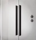 Zuhanykabin, Radaway Furo Black KDD szögletes fekete zuhanykabin 120x80 átlátszó