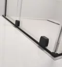 Zuhanykabin, Radaway Furo Black KDD szögletes fekete zuhanykabin 120x100 átlátszó