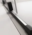 Zuhanykabin, Radaway Furo Black KDJ RH szögletes fekete zuhanykabin 90x75 átlátszó balos