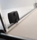 Zuhanykabin, Radaway Furo Black KDJ RH szögletes fekete zuhanykabin 90x75 átlátszó balos