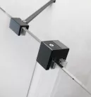Zuhanykabin, Radaway Furo Black KDJ RH szögletes fekete zuhanykabin 100x75 átlátszó balos