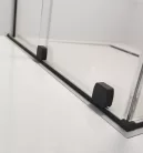 Zuhanykabin, Radaway Furo Black KDJ RH szögletes fekete zuhanykabin 100x75 átlátszó balos