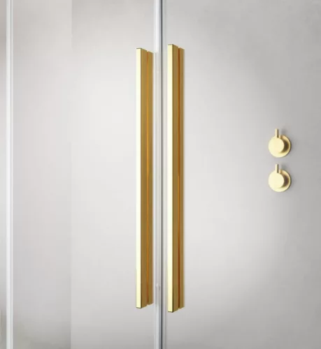 Zuhanykabin, Radaway Furo Gold KDD szögletes arany zuhanykabin 80x90 átlátszó