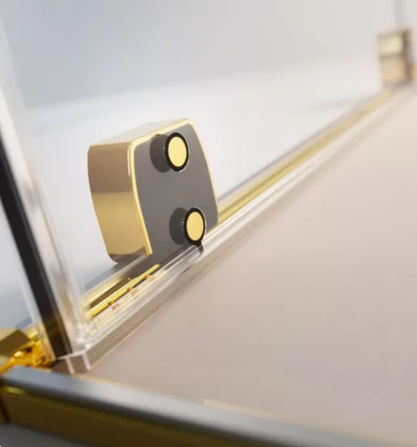 Zuhanykabin, Radaway Furo Gold KDD szögletes arany zuhanykabin 100x120 átlátszó