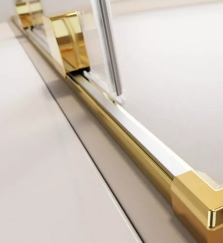 Zuhanykabin, Radaway Furo Gold KDD szögletes arany zuhanykabin 110x100 átlátszó