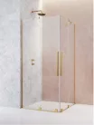 Zuhanykabin, Radaway Furo Gold KDD szögletes arany zuhanykabin 120x80 átlátszó