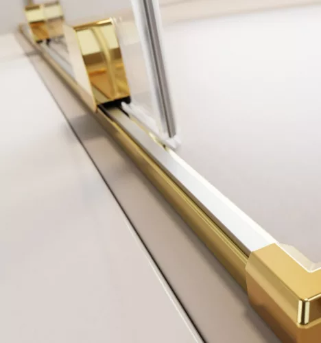 Zuhanykabin, Radaway Furo Gold KDJ szögletes arany zuhanykabin 90x75 átlátszó balos