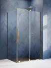 Zuhanykabin, Radaway Furo Gold KDJ szögletes arany zuhanykabin 130x75 átlátszó jobbos