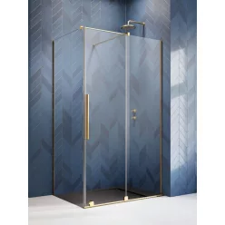   Zuhanykabin, Radaway Furo Gold KDJ szögletes arany zuhanykabin 130x75 átlátszó jobbos