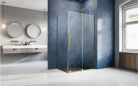 Zuhanykabin, Radaway Furo Gold KDJ szögletes arany zuhanykabin 130x75 átlátszó jobbos
