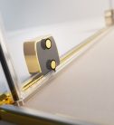 Zuhanykabin, Radaway Furo Gold KDJ szögletes arany zuhanykabin 150x75 átlátszó jobbos