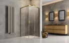 Zuhanykabin, Radaway Idea Gold KDD szögletes arany zuhanykabin 90x110 átlátszó