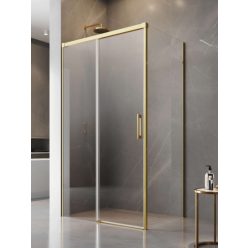   Zuhanykabin, Radaway Idea Gold KDJ szögletes arany zuhanykabin 130x100 átlátszó jobbos