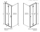 Zuhanykabin, Radaway Nes KDJ-B szögletes zuhanykabin 80x90 átlátszó balos