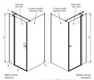 Zuhanykabin, Radaway Eos KDJ II szögletes zuhanykabin 110x90 átlátszó balos