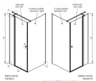 Zuhanykabin, Radaway Eos KDJ II szögletes zuhanykabin 120x80 átlátszó balos