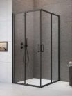 Zuhanykabin, Radaway Premium Pro Black KDD szögletes fekete zuhanykabin 90x90 átlátszó