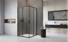 Zuhanykabin, Radaway Premium Pro Black KDD szögletes fekete zuhanykabin 90x90 átlátszó