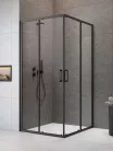 Zuhanykabin, Radaway Premium Pro Black KDD szögletes fekete zuhanykabin 100x80 átlátszó