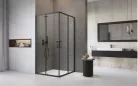 Zuhanykabin, Radaway Premium Pro Black KDD szögletes fekete zuhanykabin 100x90 átlátszó
