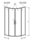 Zuhanykabin, Radaway Premium Pro PDD íves zuhanykabin 80Bx80J