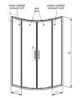 Zuhanykabin, Radaway Premium Pro PDD íves zuhanykabin 80Bx90J