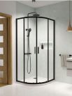 Zuhanykabin, Radaway Premium Pro Black PDD íves fekete zuhanykabin 80Bx100J