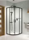 Zuhanykabin, Radaway Premium Pro Black PDD íves fekete zuhanykabin 90Bx80J