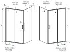 Zuhanykabin, Radaway Premium Pro KDJ szögletes zuhanykabin 120x80 átlátszó jobbos