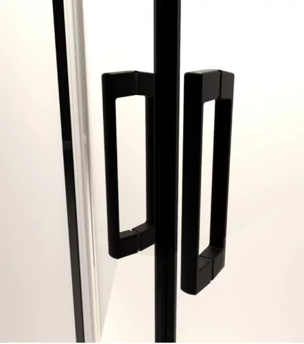 Zuhanykabin, Radaway Premium Pro Black KDJ szögletes fekete zuhanykabin 130x70 átlátszó balos