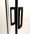 Zuhanykabin, Radaway Premium Pro Black KDJ szögletes fekete zuhanykabin 130x75 átlátszó jobbos