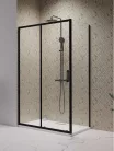 Zuhanykabin, Radaway Premium Pro Black KDJ szögletes fekete zuhanykabin 150x75 átlátszó balos