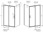 Zuhanykabin, Radaway Premium Pro Black KDJ szögletes fekete zuhanykabin 140x80 átlátszó jobbos