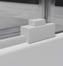 Zuhanykabin, Radaway Idea White KDD szögletes fehér zuhanykabin 75x75 átlátszó