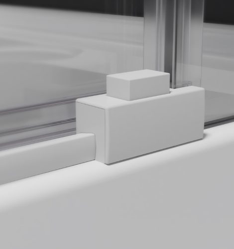 Zuhanykabin, Radaway Idea White KDD szögletes fehér zuhanykabin 75x75 átlátszó