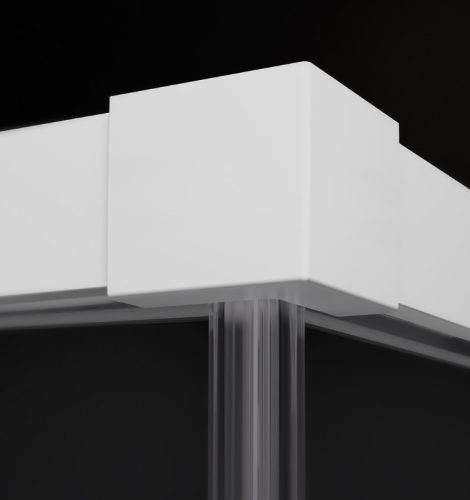 Zuhanykabin, Radaway Idea White KDD szögletes fehér zuhanykabin 75x75 átlátszó