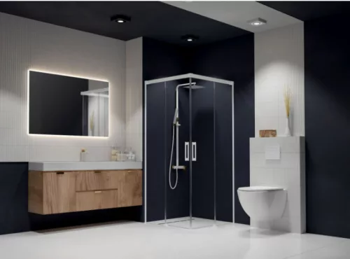 Zuhanykabin, Radaway Idea White KDD szögletes fehér zuhanykabin 75x100 átlátszó