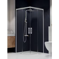   Zuhanykabin, Radaway Idea White KDD szögletes fehér zuhanykabin 90x80 átlátszó