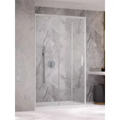   Zuhanykabin, Radaway Idea White KDJ szögletes fehér zuhanykabin 110x80 átlátszó jobbos