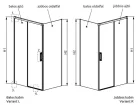 Zuhanykabin, Radaway Idea White KDJ szögletes fehér zuhanykabin 160x75 átlátszó balos