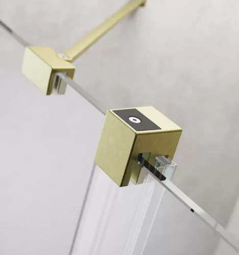 Zuhanykabin, Radaway Furo Brushed Gold KDJ szögletes zuhanykabin 90x90 balos átlátszó