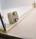 Zuhanykabin, Radaway Furo Brushed Gold KDJ szögletes zuhanykabin 90x110 balos átlátszó