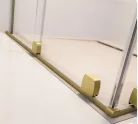 Zuhanykabin, Radaway Furo Brushed Gold KDJ szögletes zuhanykabin 100x120 balos átlátszó
