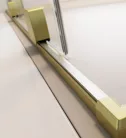 Zuhanykabin, Radaway Furo Brushed Gold KDJ szögletes zuhanykabin 110x70 balos átlátszó