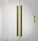 Zuhanykabin, Radaway Furo Brushed Gold KDJ szögletes zuhanykabin 130x100 jobbos átlátszó